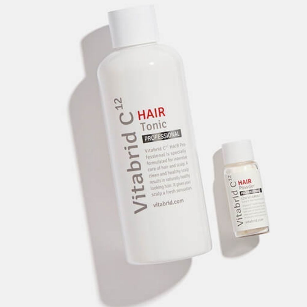 NEW VITABRID C12 Hair Tonic &‎ Powder Set Professional FULL SIZE